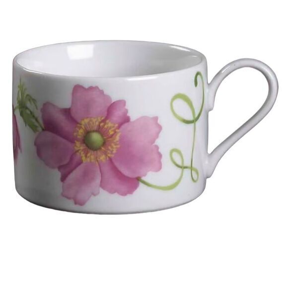 Lyrical Blooms by WESTBURY‎ COURT Stacy Hasse Anemone Porcelain Flat Cup 2 1/4” - Picture 1 of 5
